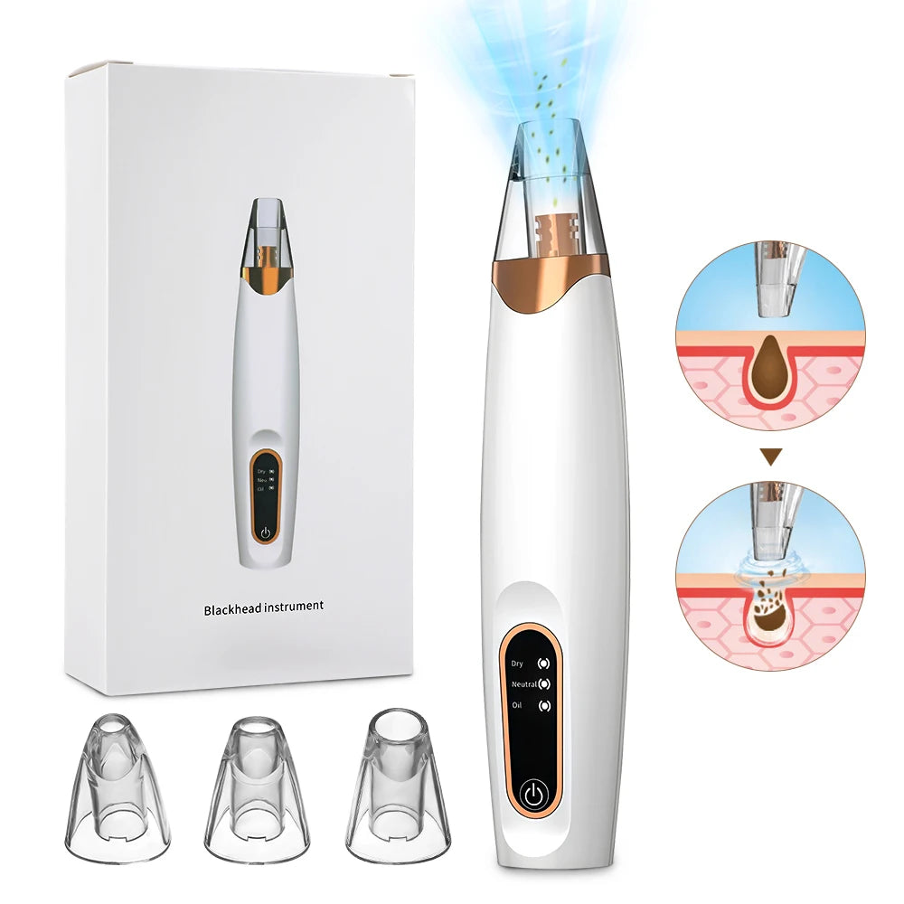 USB Rechargeable Electric Blackhead Remover Vacuum Face Pore Cleaner Whiteheads Black Spots Pimple Acne Extractor Skin Care Set