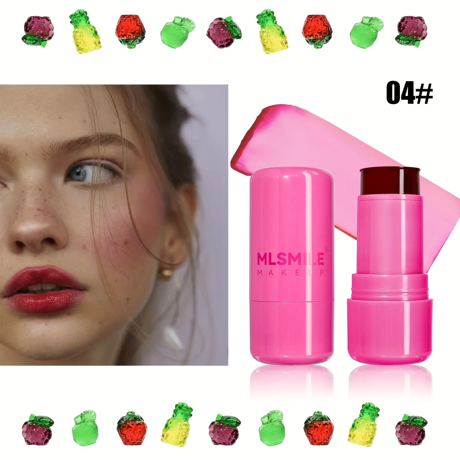 Jelly Blush Stick Lip and Cheek Stick, Multi-purpose Jelly Tint Jelly Blush, Water Jelly Tint,Blush Cooling Water Tint Sheer Lip