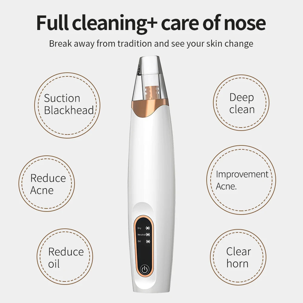 USB Rechargeable Electric Blackhead Remover Vacuum Face Pore Cleaner Whiteheads Black Spots Pimple Acne Extractor Skin Care Set