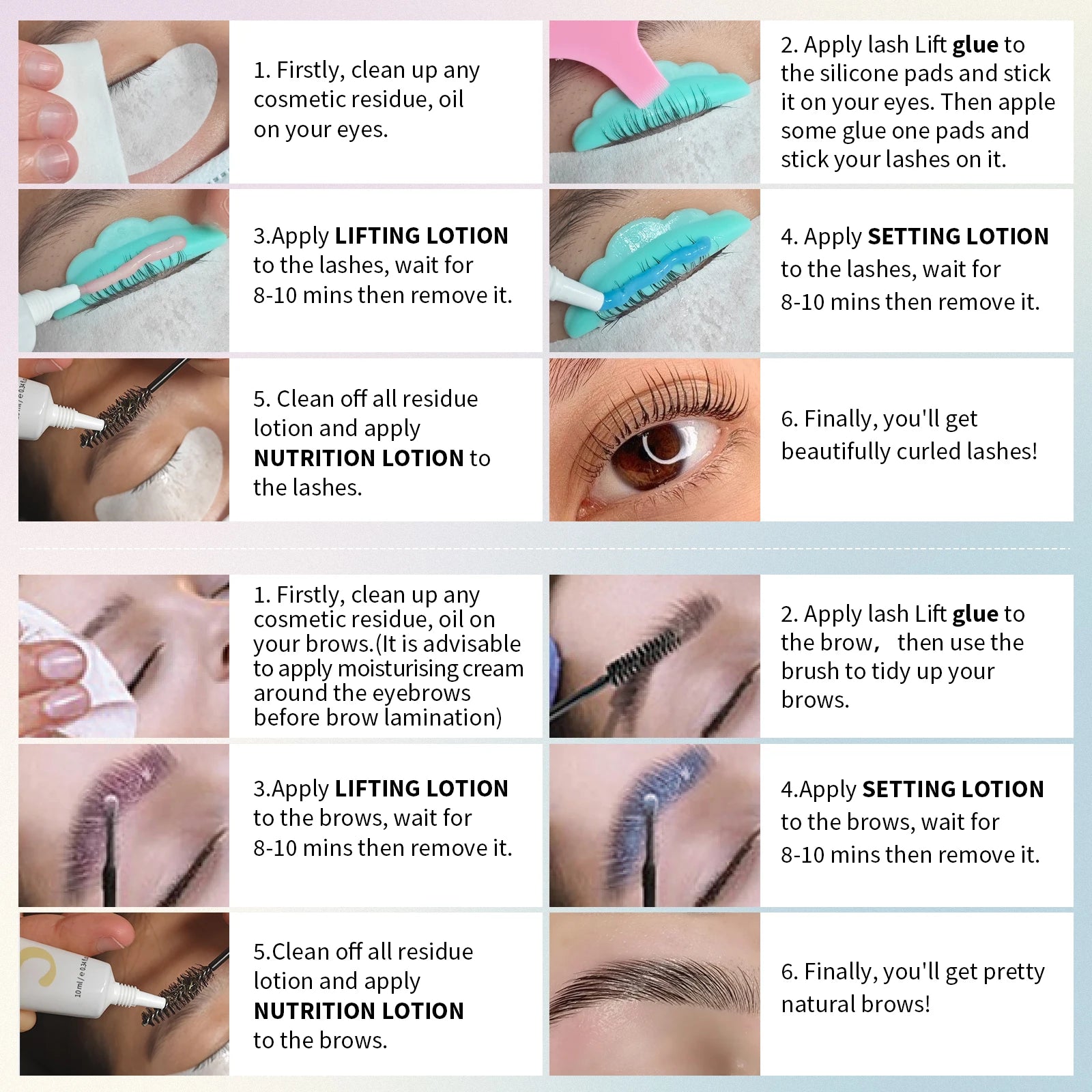 Libeauty Lash Lift And Brow Dye Tint Kit Lifting Eyelashes Brow Lamination Lash Lifting Set Eyes 5 To 8 Weeks Makeup Tools