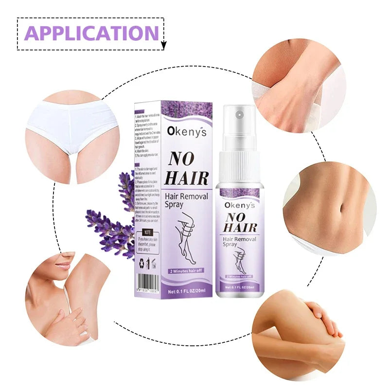 Permanent, painless hair removal spray, axila, legs, arms, hair remover, hair growth inhibitor, nutritious repair, body care