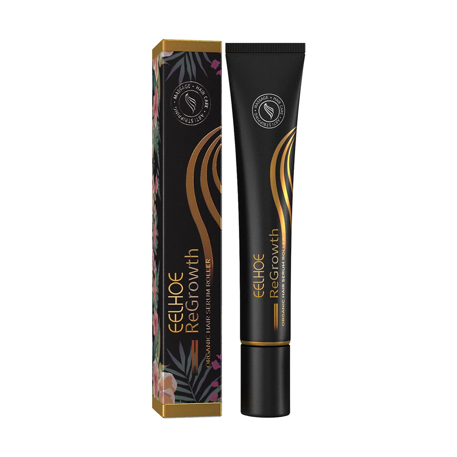 EELHOE Regrowth Hair Serum With Roller Massage Scalp Pure Natural Nourishing Roots Prevent Hair Loss Damage Thickness Hairs Care