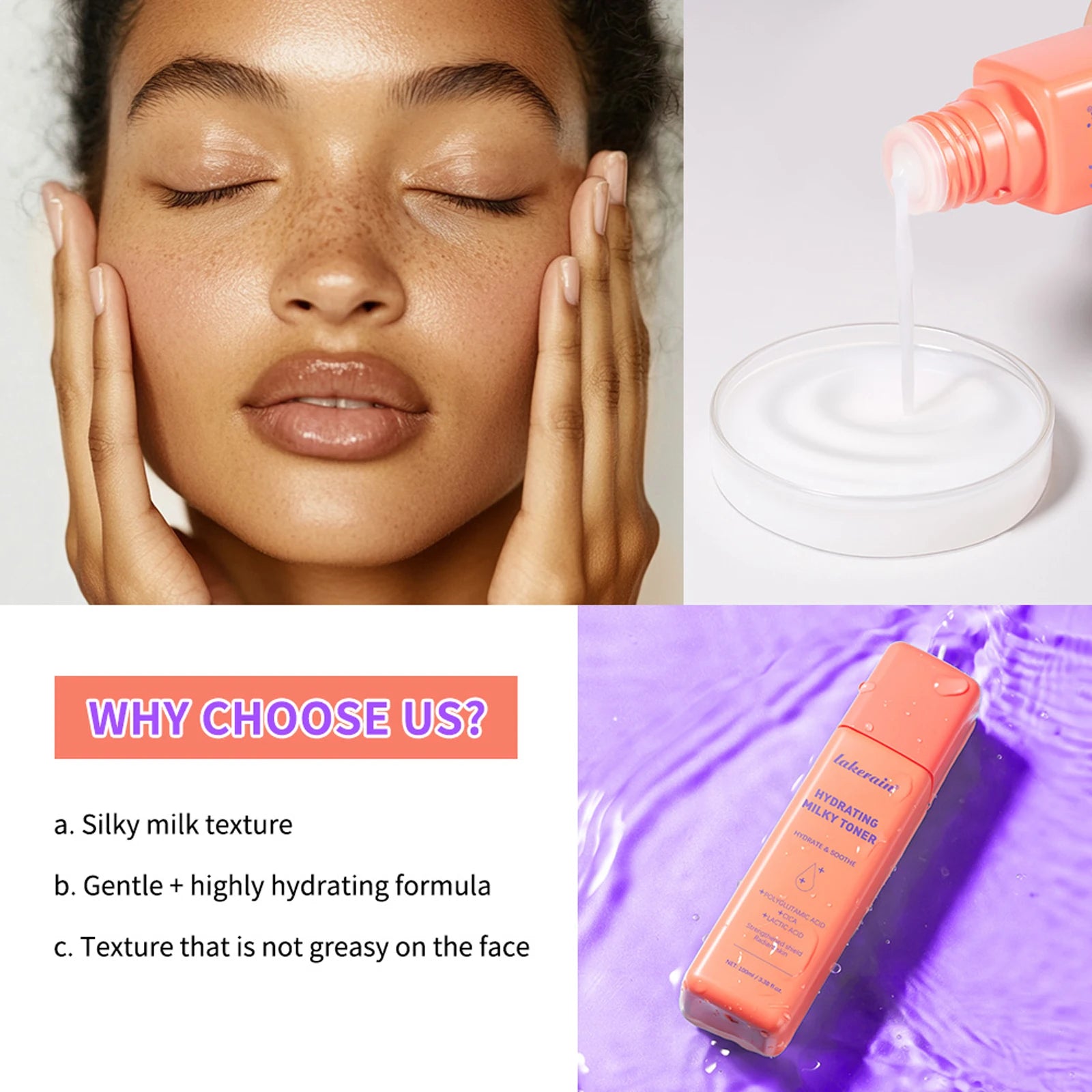 Highly Hydrating Milky Toner Moisture Locking Formula Soothes Skin Deep Moisturization Repair Skincare Routine Essential