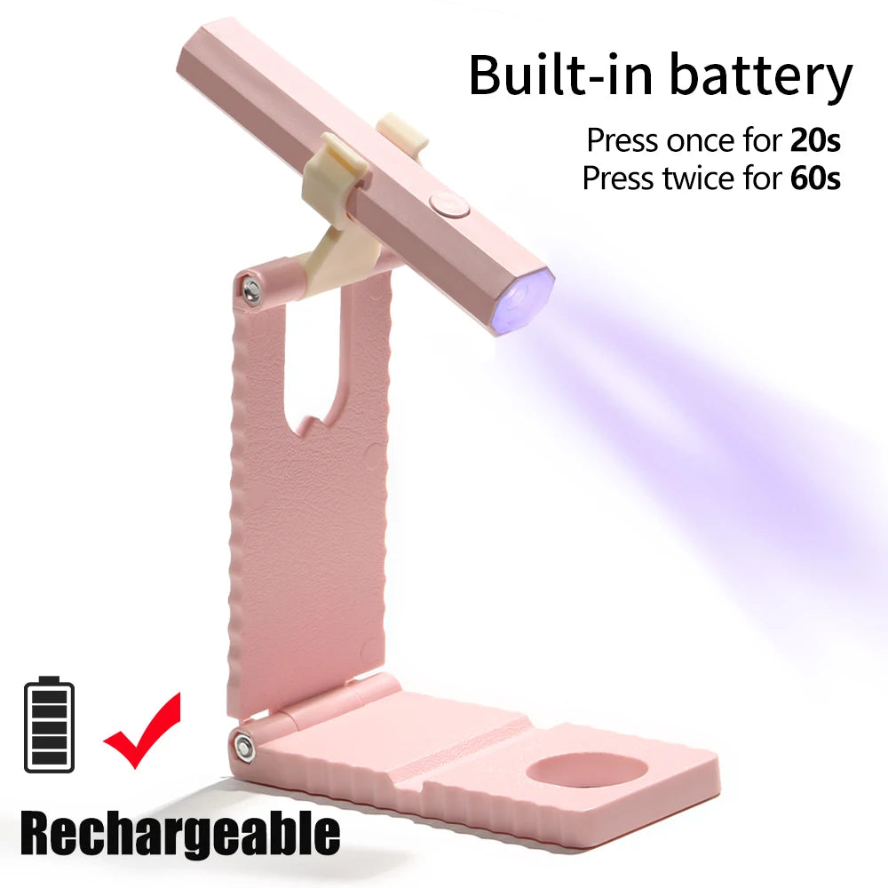 Convenient Handheld Nail Dryer Lamp UV/LED Nail Curing All Gel Polish Nail Art Tool USB Rechargeabl Quick Dry Nail Lamp