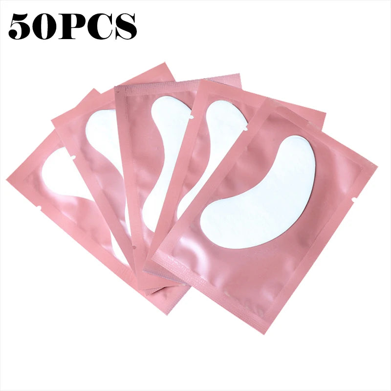 50 Pieces Of Hydrogel Eyelash Patch Grafting Eyelashes Isolating Pad Eyelash Patch Beauty  Moisturizing Eye Mask for Long-lastin