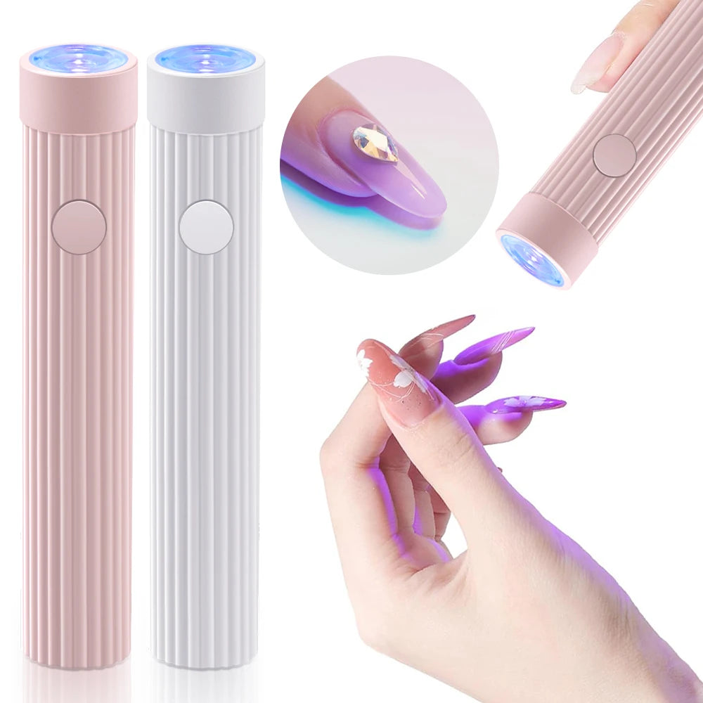 YIKOOLIN 1 Pc Portable UV/LED Pen Shape Nail Lamp For Gel Nail Polish Press On Nails Cordless Rechargeable USB Nail Dryer