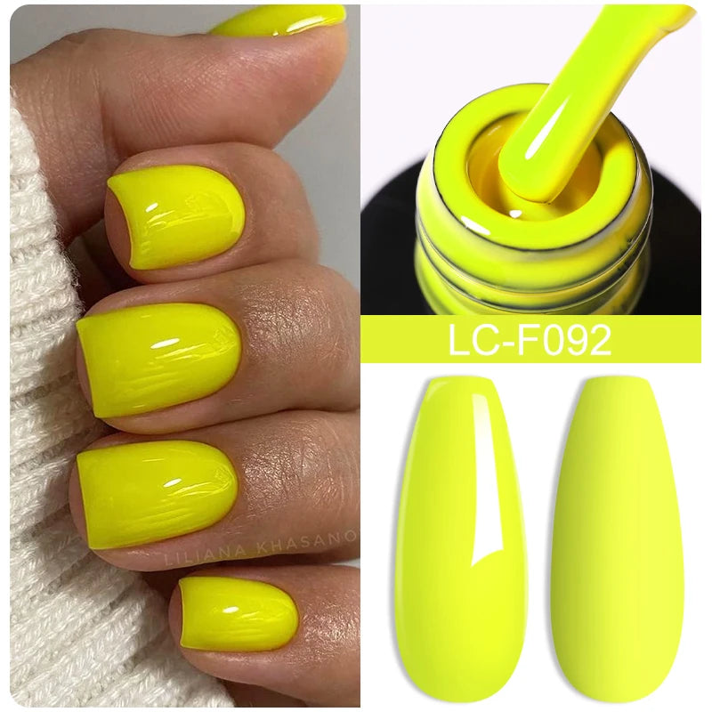 LILYCUTE 7ML Silver Gold Colorful Glitter Gel  Nail Polish Spring Sparkling Sequins Semi Permanent Soak Off Nail Art Gel Varnish