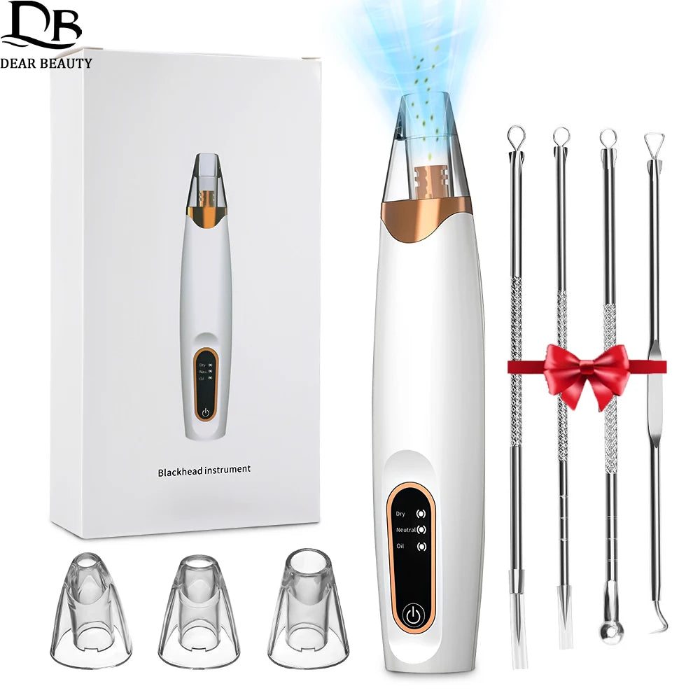 USB Rechargeable Electric Blackhead Remover Vacuum Face Pore Cleaner Whiteheads Black Spots Pimple Acne Extractor Skin Care Set