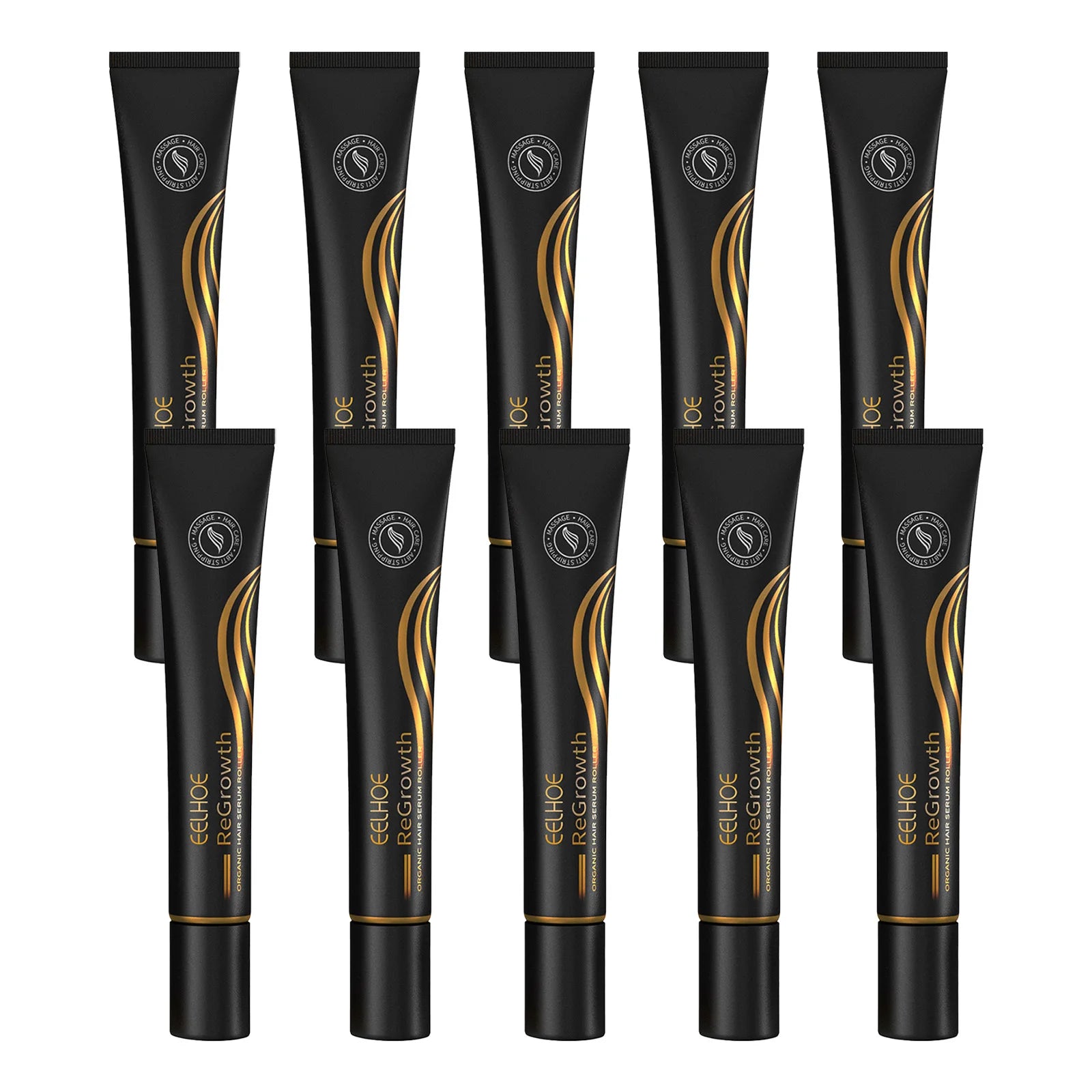 EELHOE Regrowth Hair Serum With Roller Massage Scalp Pure Natural Nourishing Roots Prevent Hair Loss Damage Thickness Hairs Care