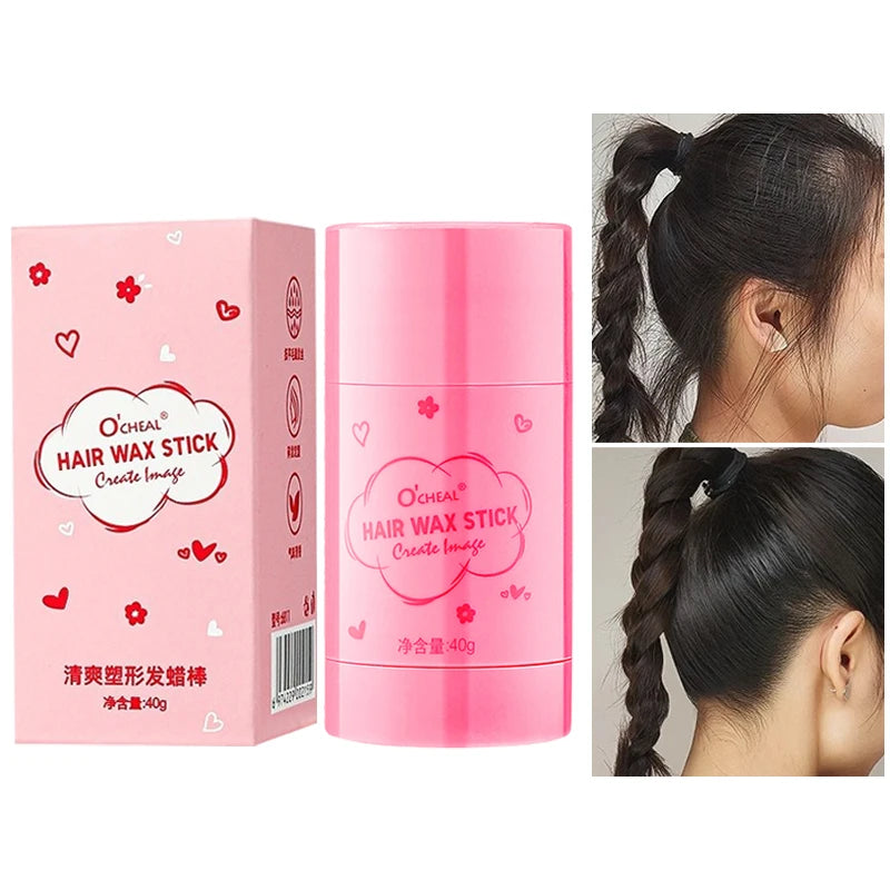 O’CHEAL 40g Hair Wax Stick Hair Artifact Finishing Broken Hair Cream Hair Spray Fix Wax Anti-frizz Body Cream Stick Wax Stick