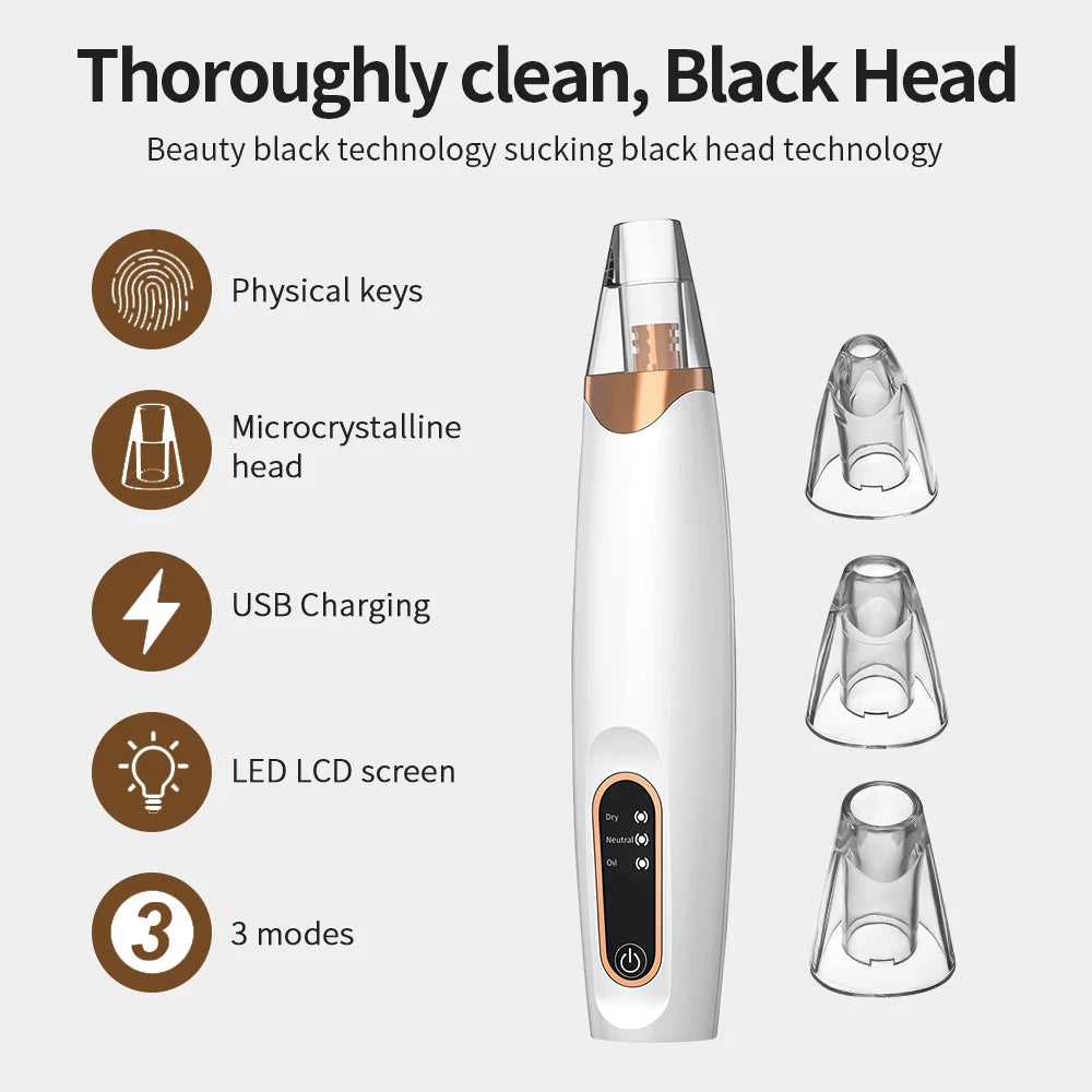 USB Rechargeable Electric Blackhead Remover Vacuum Face Pore Cleaner Whiteheads Black Spots Pimple Acne Extractor Skin Care Set