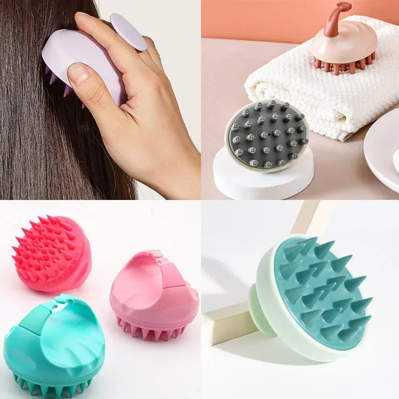 Silicone Shampoo Scalp Hair Massager Shampoo Massage Comb Bath Massage Brush Scalp Massager Shower Brush Comb Care Hair Tool