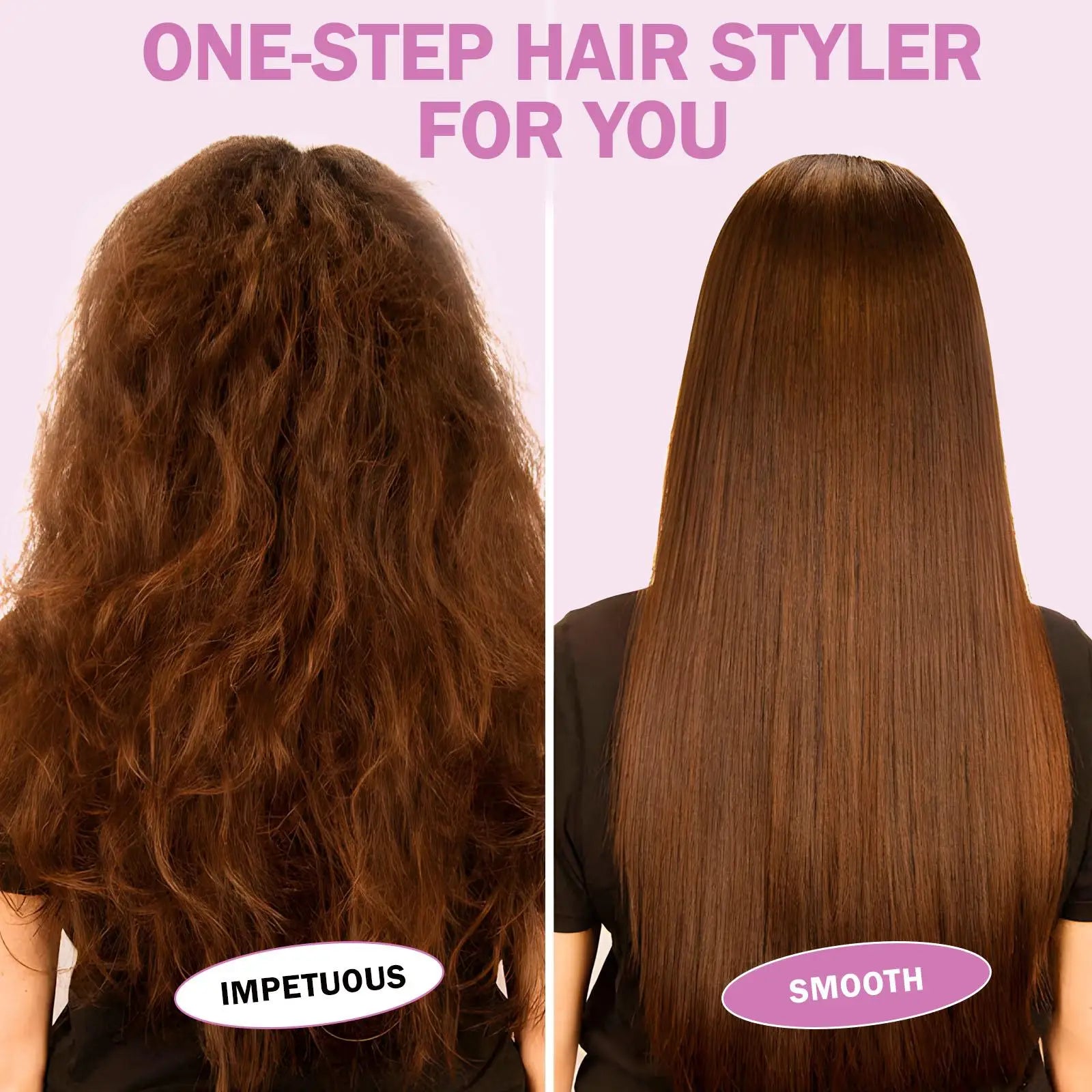 Negative Ions Hair Straightener Brush Black Rose Red Anti Scald Anti Heat Damage Fast Heating Double Voltage