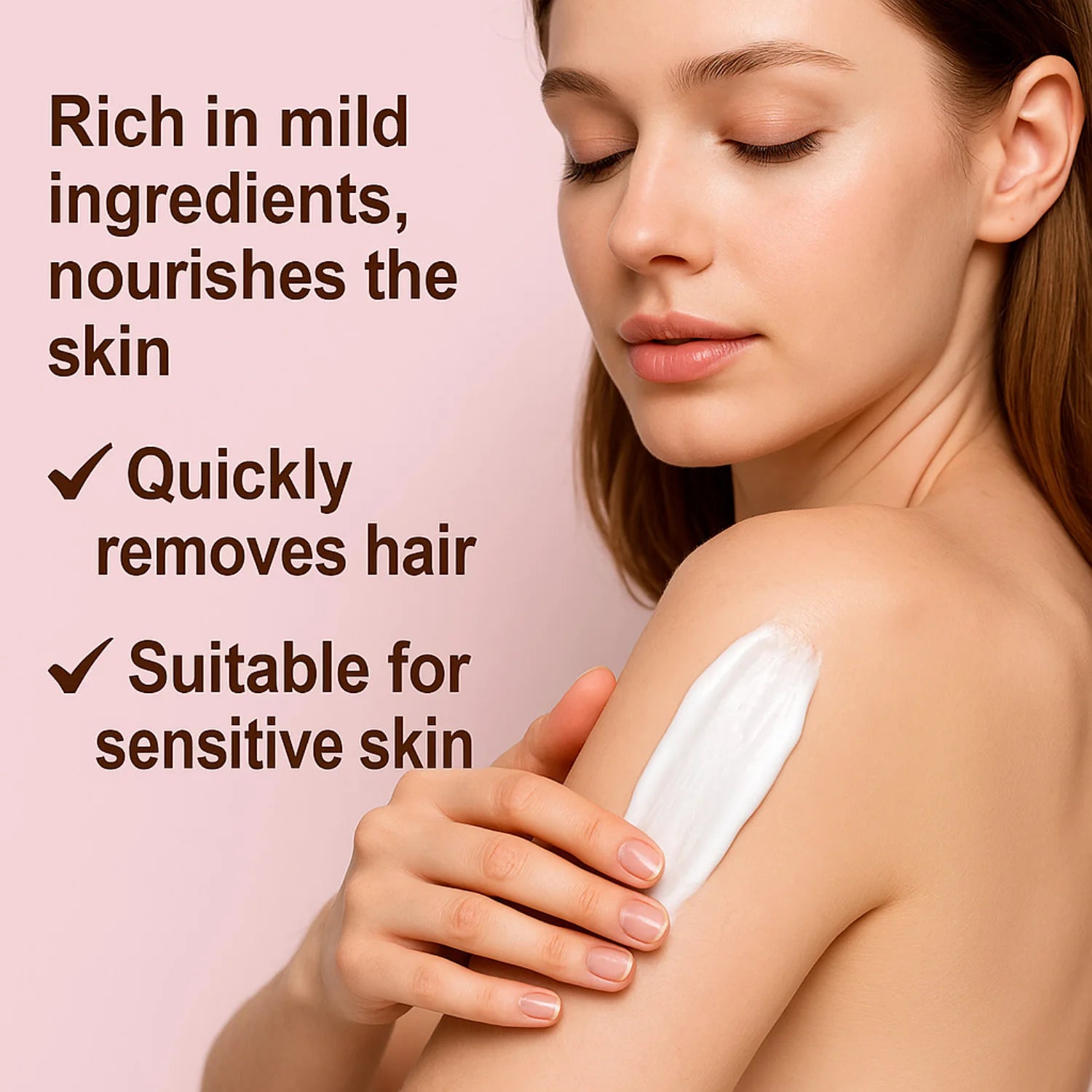 60ML Hair Removal Spray Hair Growth Inhibitor Spray Painless Hair Reduction Permanently Inhibits Hair Growth Skin Silky Smooth